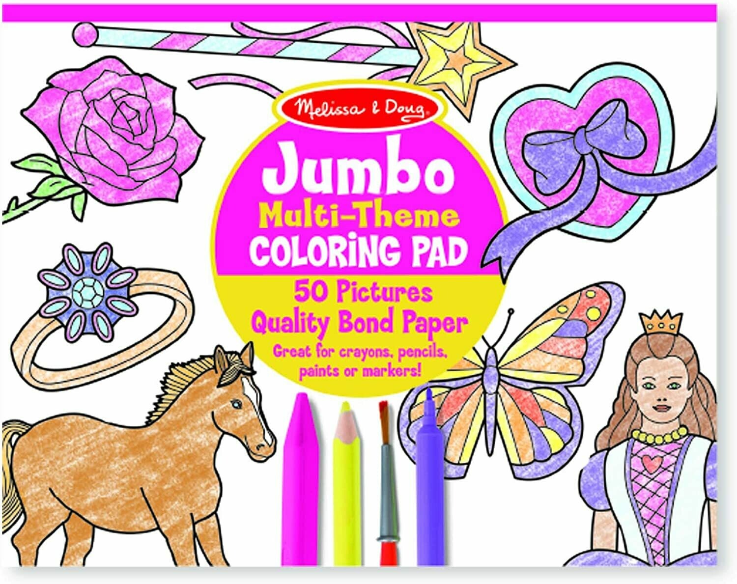 Jumbo Coloring Pad - Pink