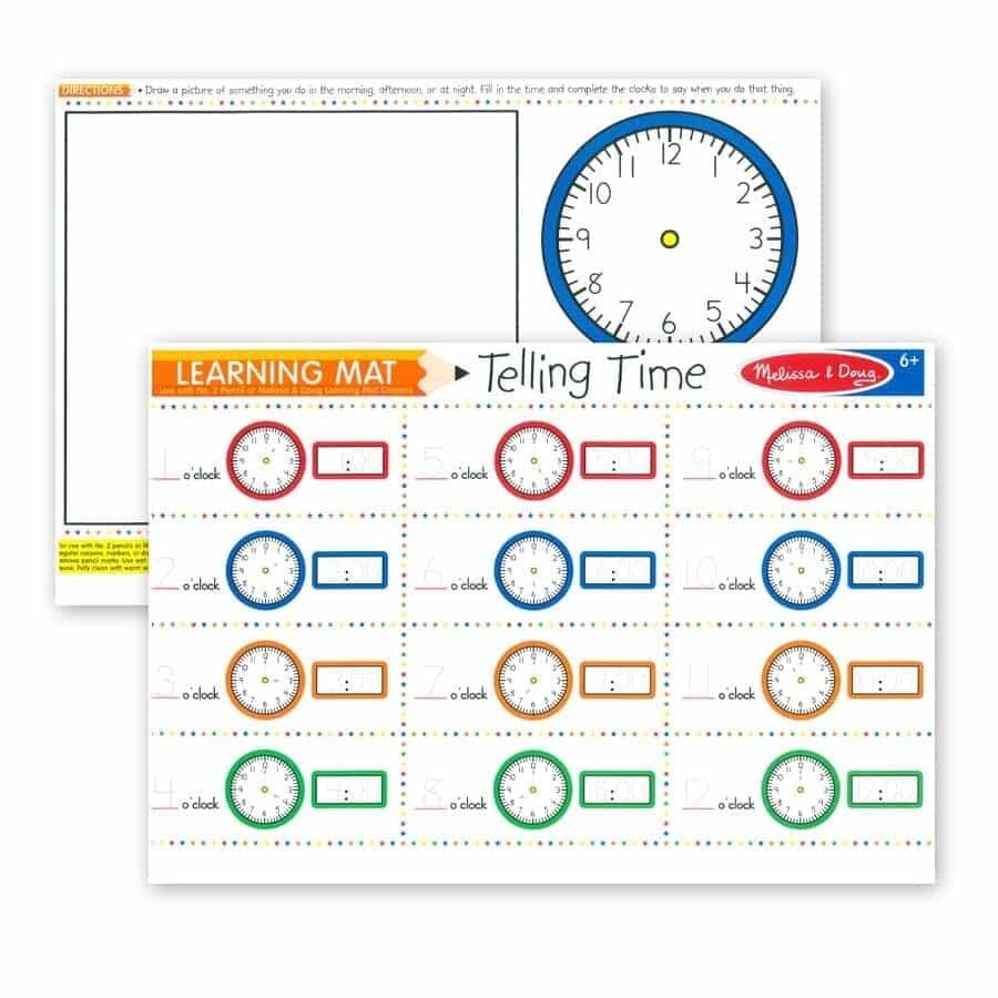 Learning Mat. Telling Time