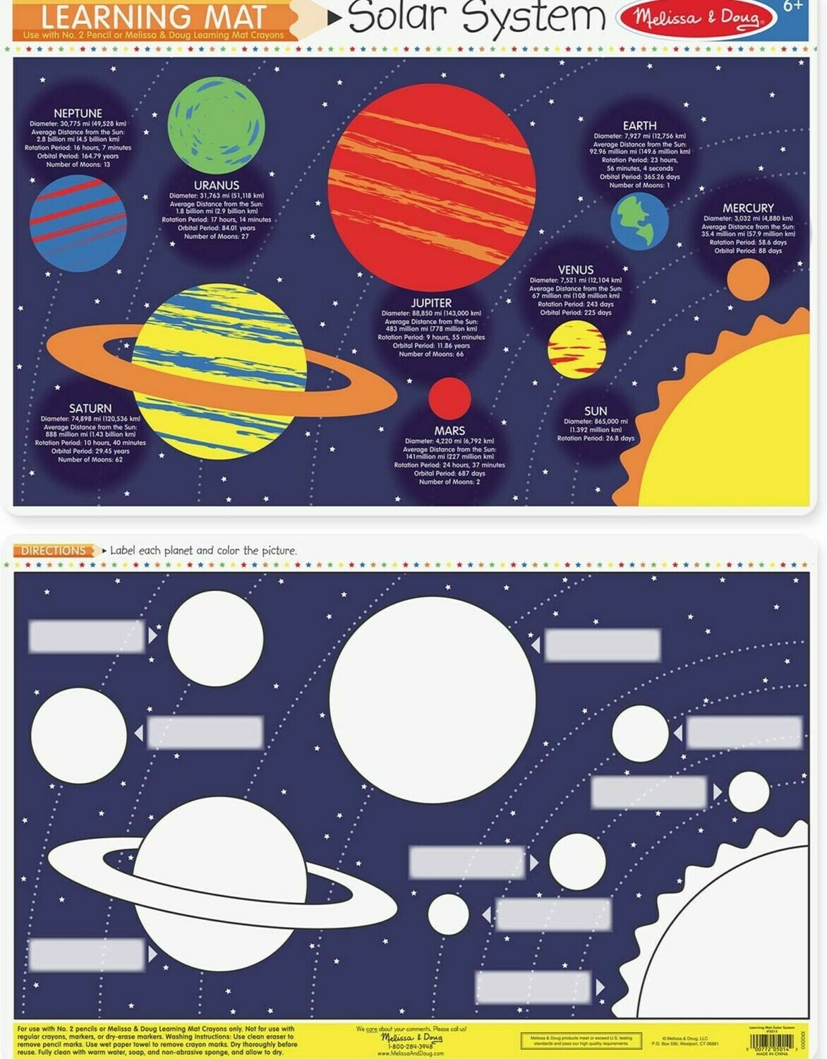 Learning Mats. Solar System