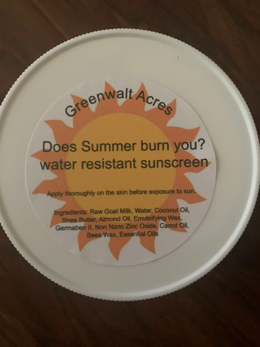 Water Resistant Sunscreen