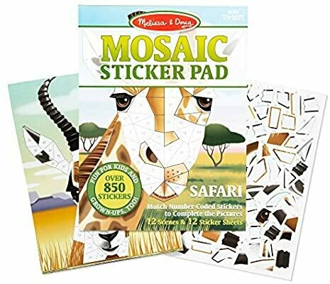Mosiac Sticker Pad. Safari