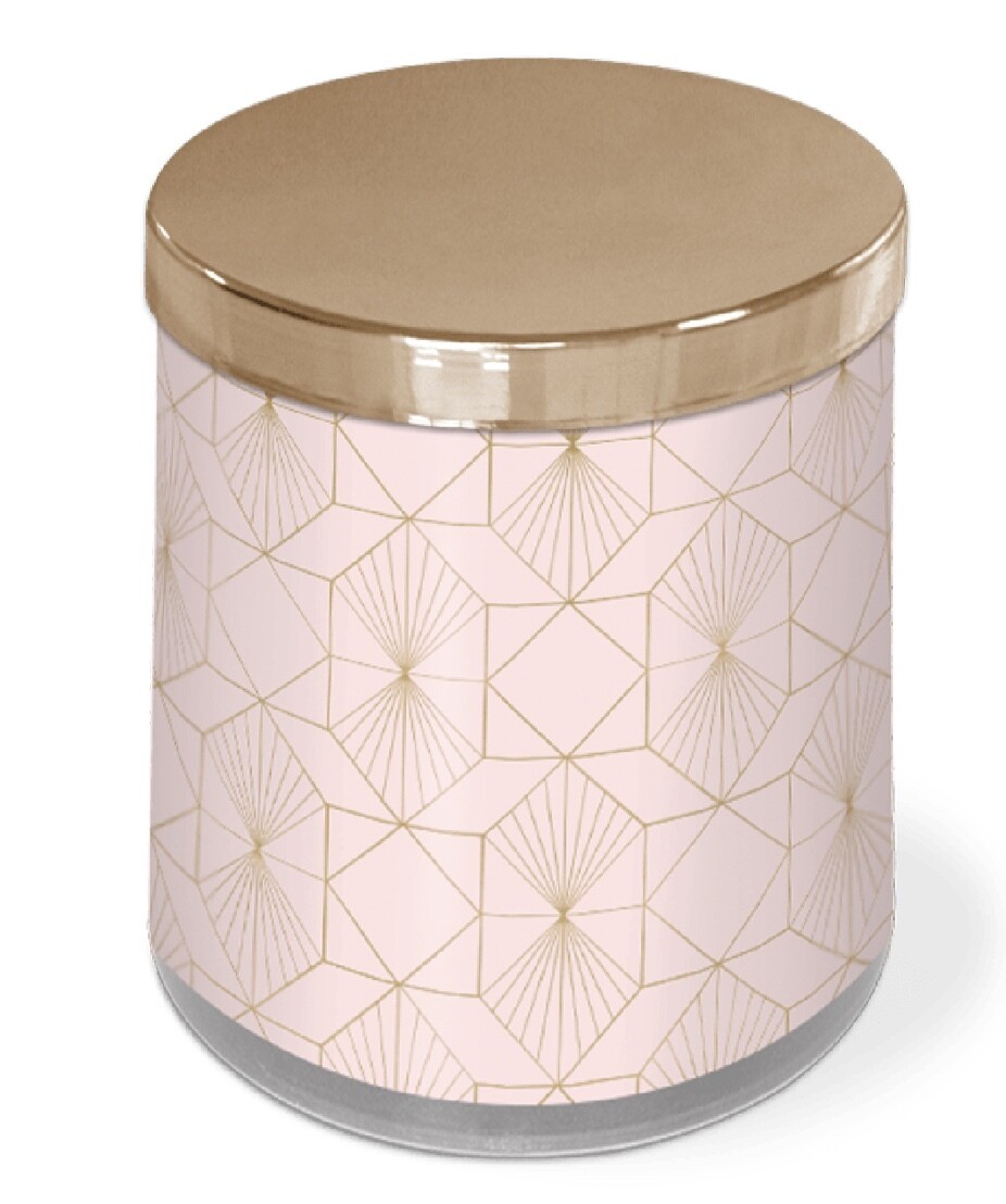 8.5oz Deco Rays Geometric Candle with Lid