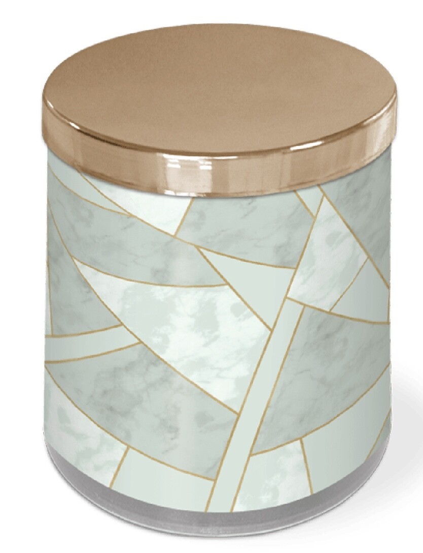 8.5oz Deco Geometric Candle with Lid