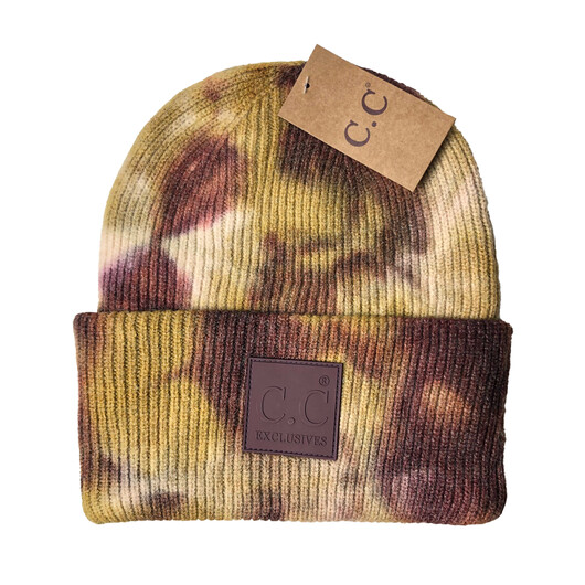 Tie Dye Rubber Patch Beanie