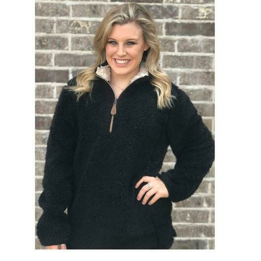 Black Sherpa Pullover