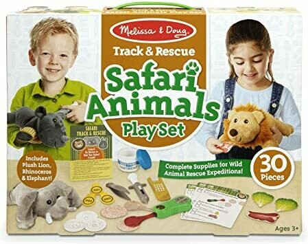 Track and Rescue Safari Animal Play Set