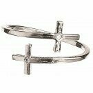 Silver Cross Adjustable Ring