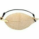 Gold Real Leaf Stretch Cord Bracelet