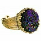 Gold Druzy Adjustable Ring