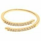Gold Open Bypass Ring Size 7