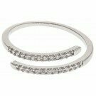 Silver Open Bypass Ring Size 7