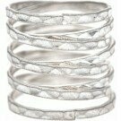 Silver Flat Wire Tube Ring