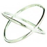 Wire X Ring. Size 7