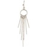 Silver Beaded Drop Stick Earrings
