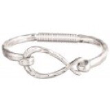 Silver Infinity Hook Spring Bracelet