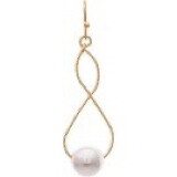 Gold Pearl Infinity Earrings