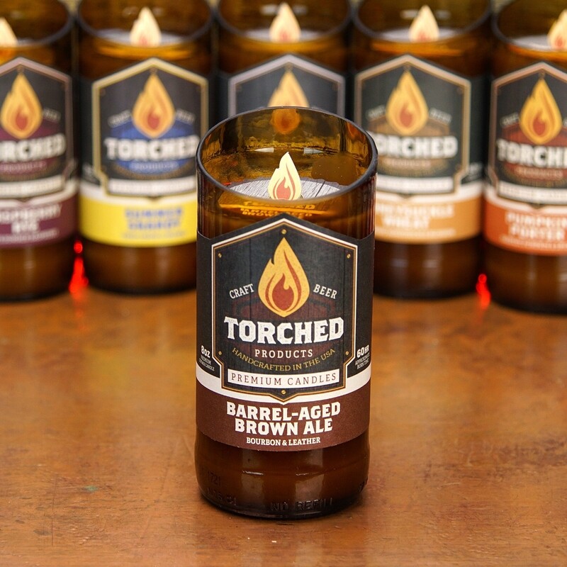 8oz Brown-Ages Brown Ale Beer Bottle Candle
