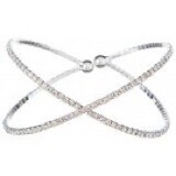 Silver X Style Adjustable Bracelct