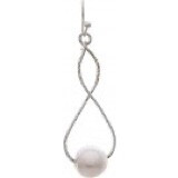 Silver Pearl Infinity Twist