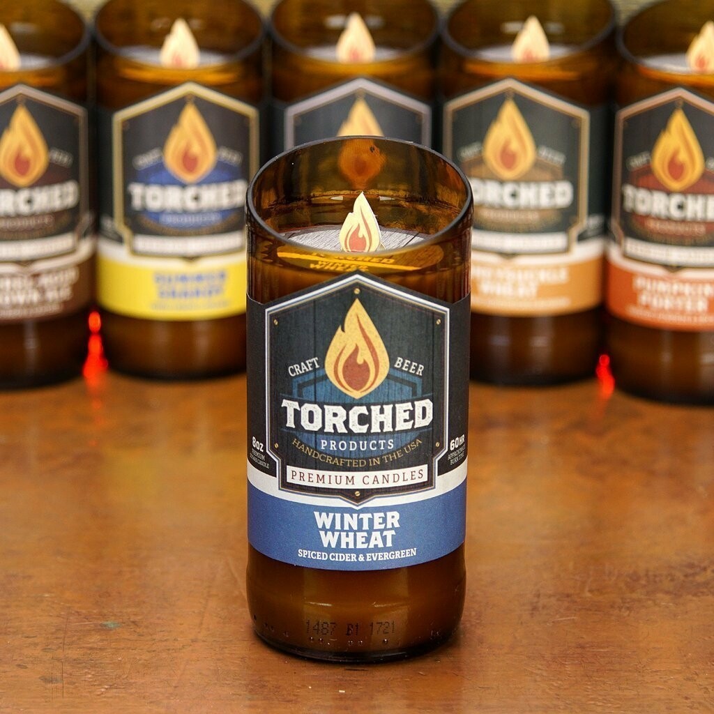 8oz Winter Wheat Beer Bottle Candle
