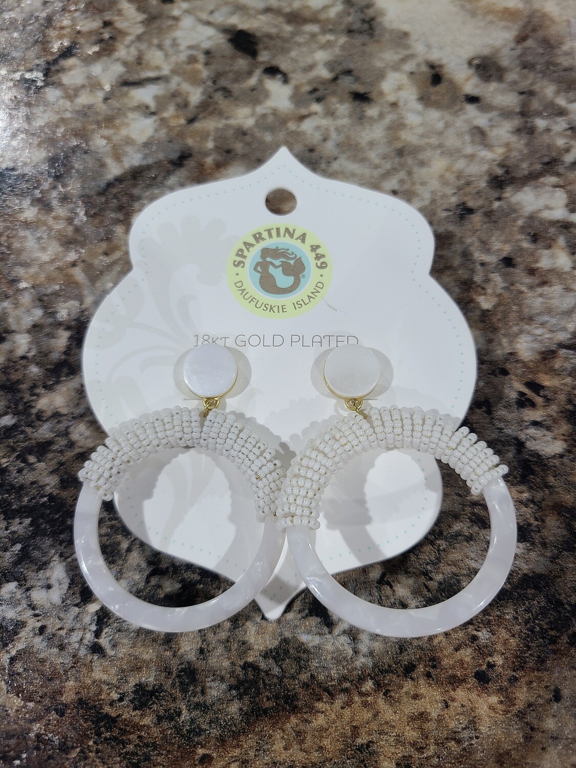 Beaded Circle Earrings