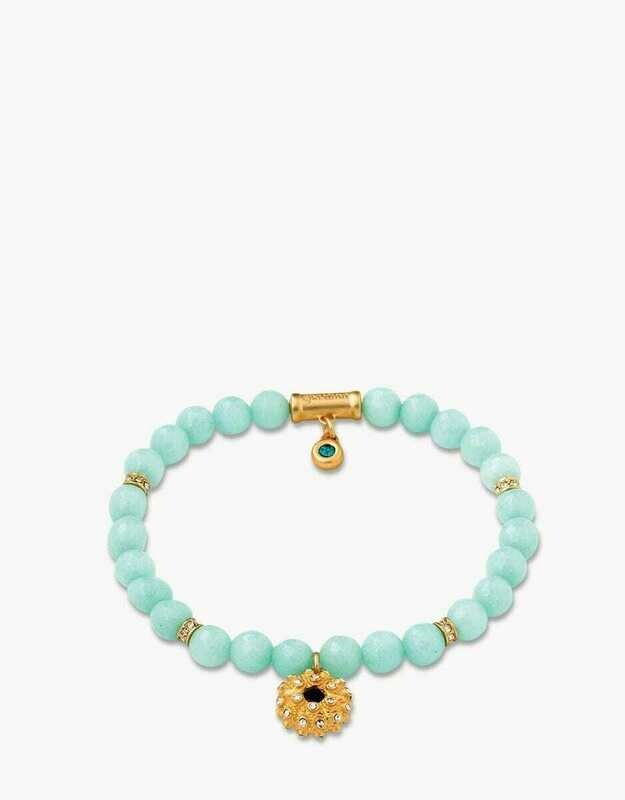 Aqua urchin stretch bracelet