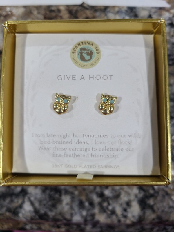 Spartina Owl Earrings