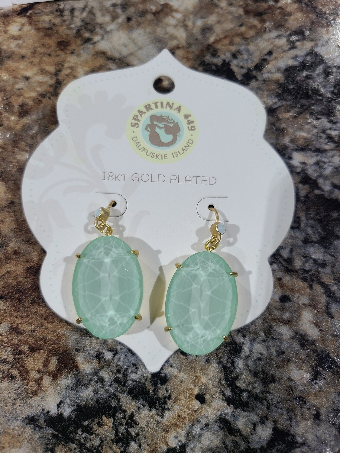 Oval Earrings Seafoam