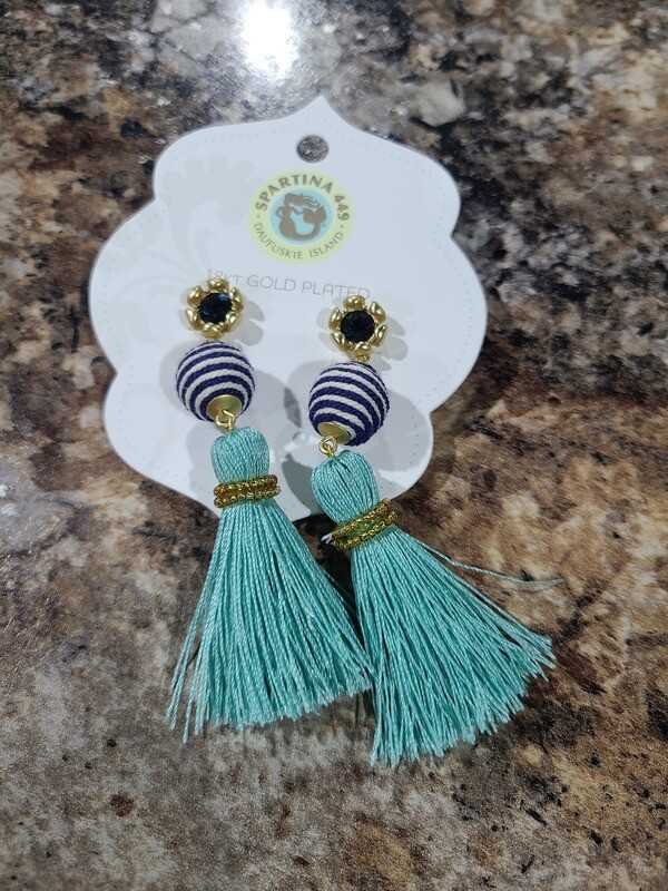 Tassel Teal Earrings