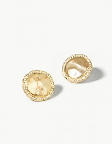 Aura Stud with White Opal