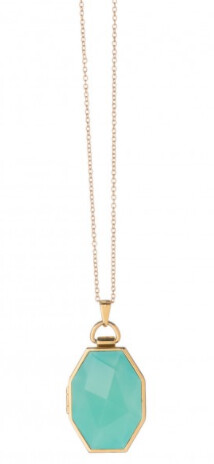 Window Locket Sea Foam Necklace 32"