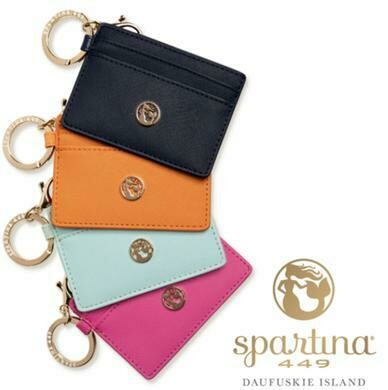 Aqua Key Chain Card Holder