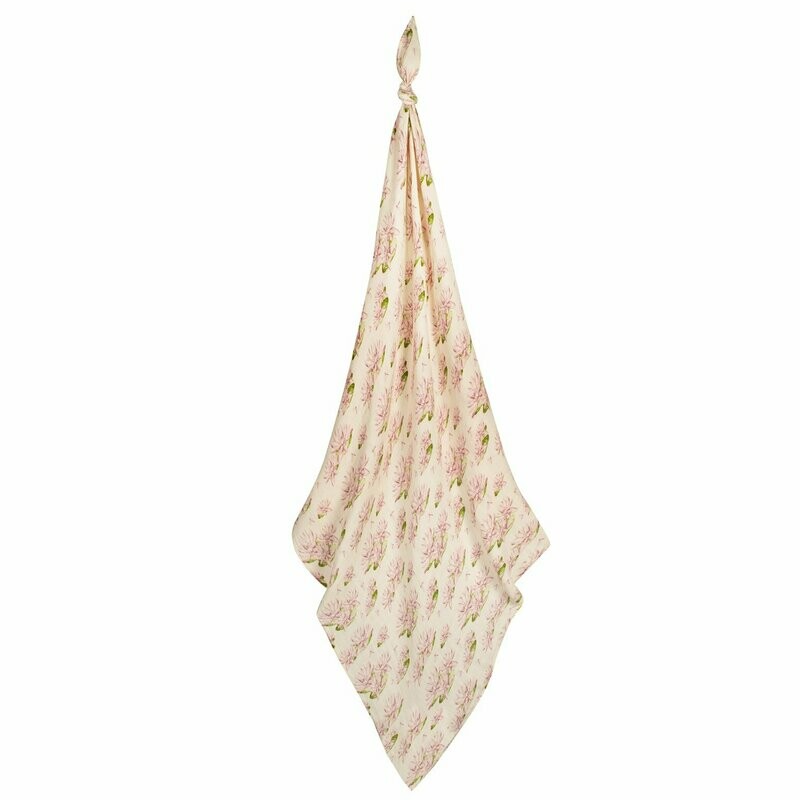Bamboo Cotton Swaddle. Water Lilly