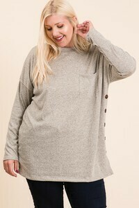 Black Hacci Tunic with Buttons