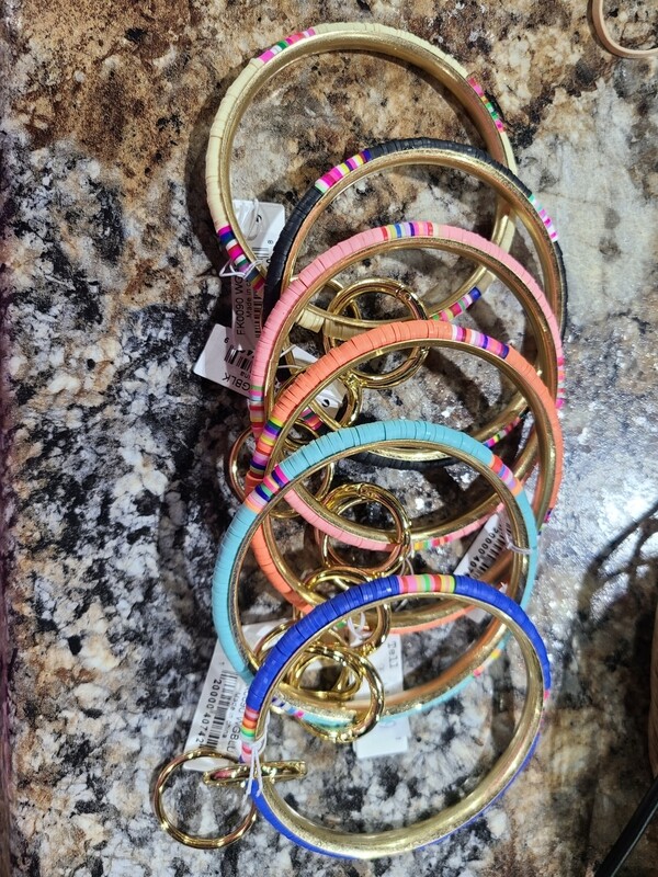 Bead Gold Bracelet Keyring