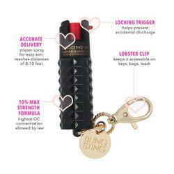 Blingsting Pepper Spray. Metallic Studded