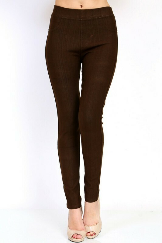 BROWN COMFORT CONTROL LEGGINGS