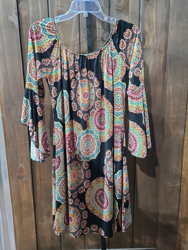 BLACK PAISLEY DRESS