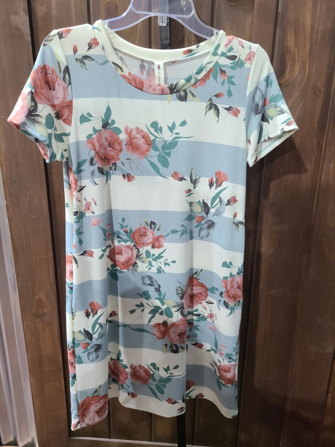 BLUE AND WHITE FLORAL DRESS