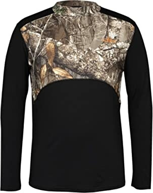 Men’s Black/Realtree Edge Base Layer Top