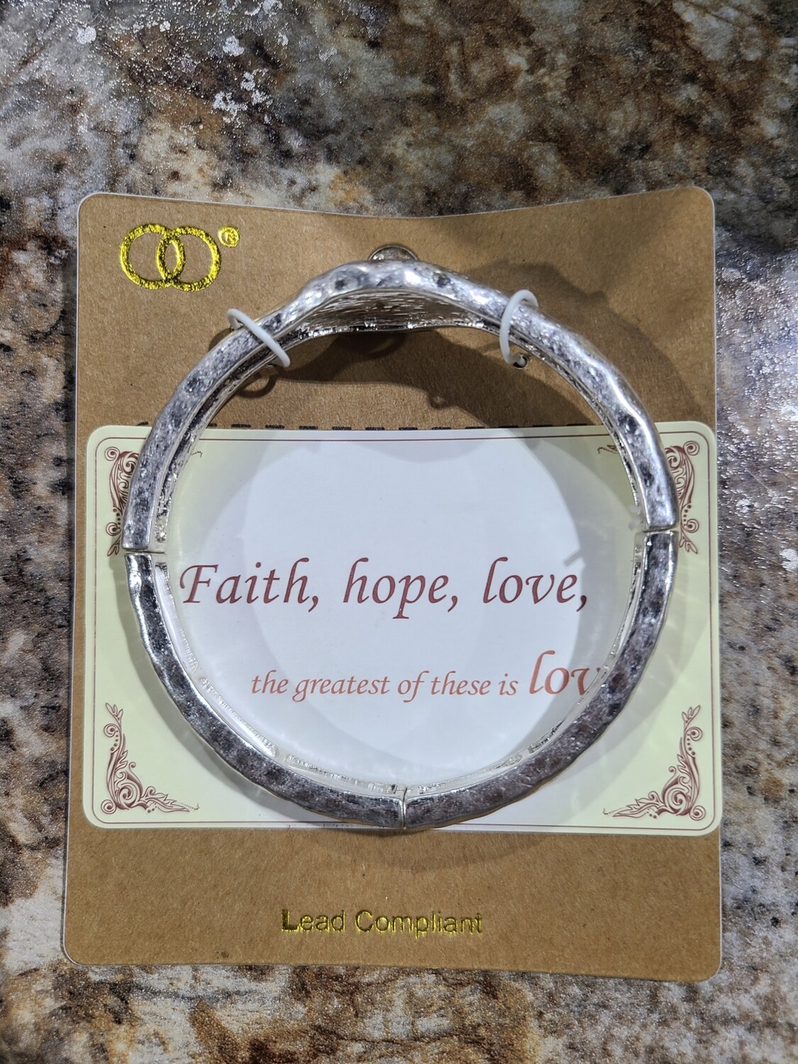 Faith, Hope, Love Bracelet