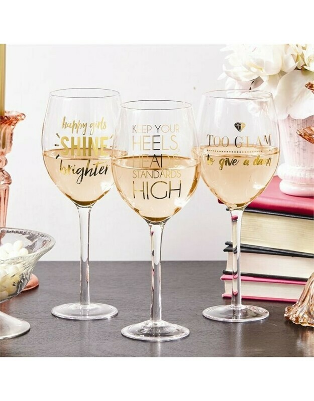 Glam On! Wine Glass