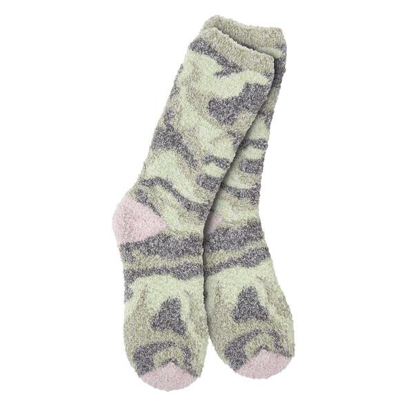 Camo Knit Pickin’ Crew Fuzzy Socks Size 6-11
