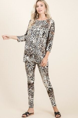 Leopard Pajama Set