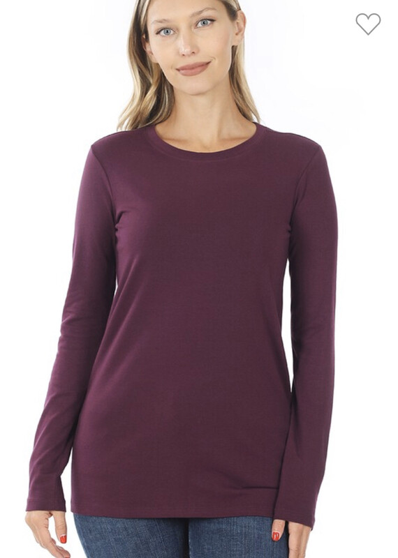 Dark Plum Long Sleeve Top