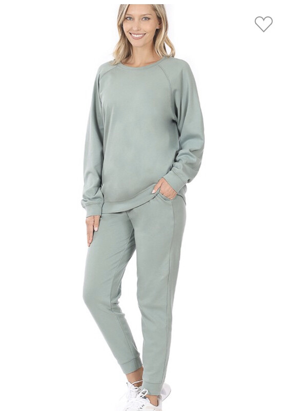 Light Green Long Sleeve Top & Jogger Set