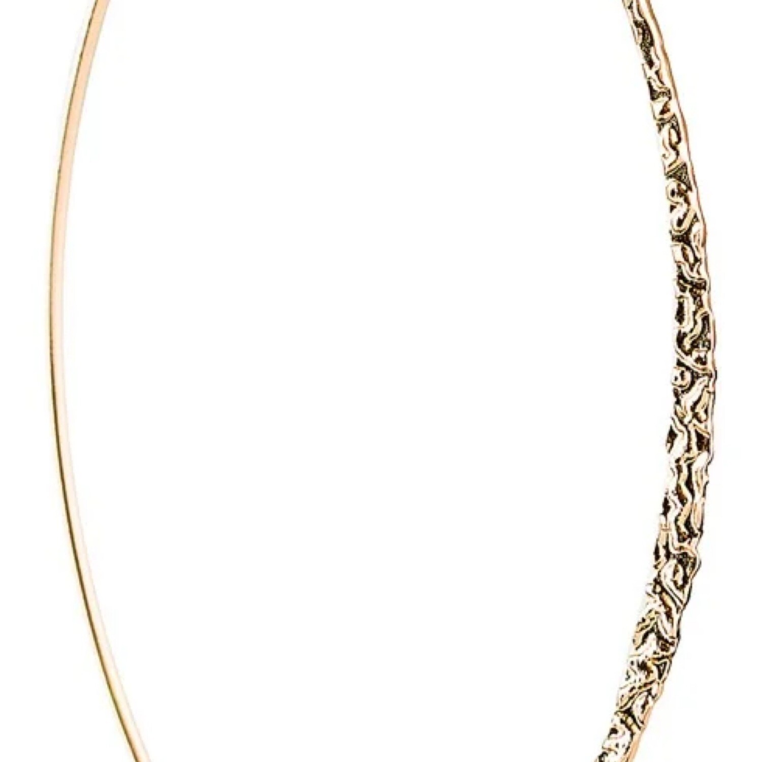 Gold Wire Thread Arc Earrings
