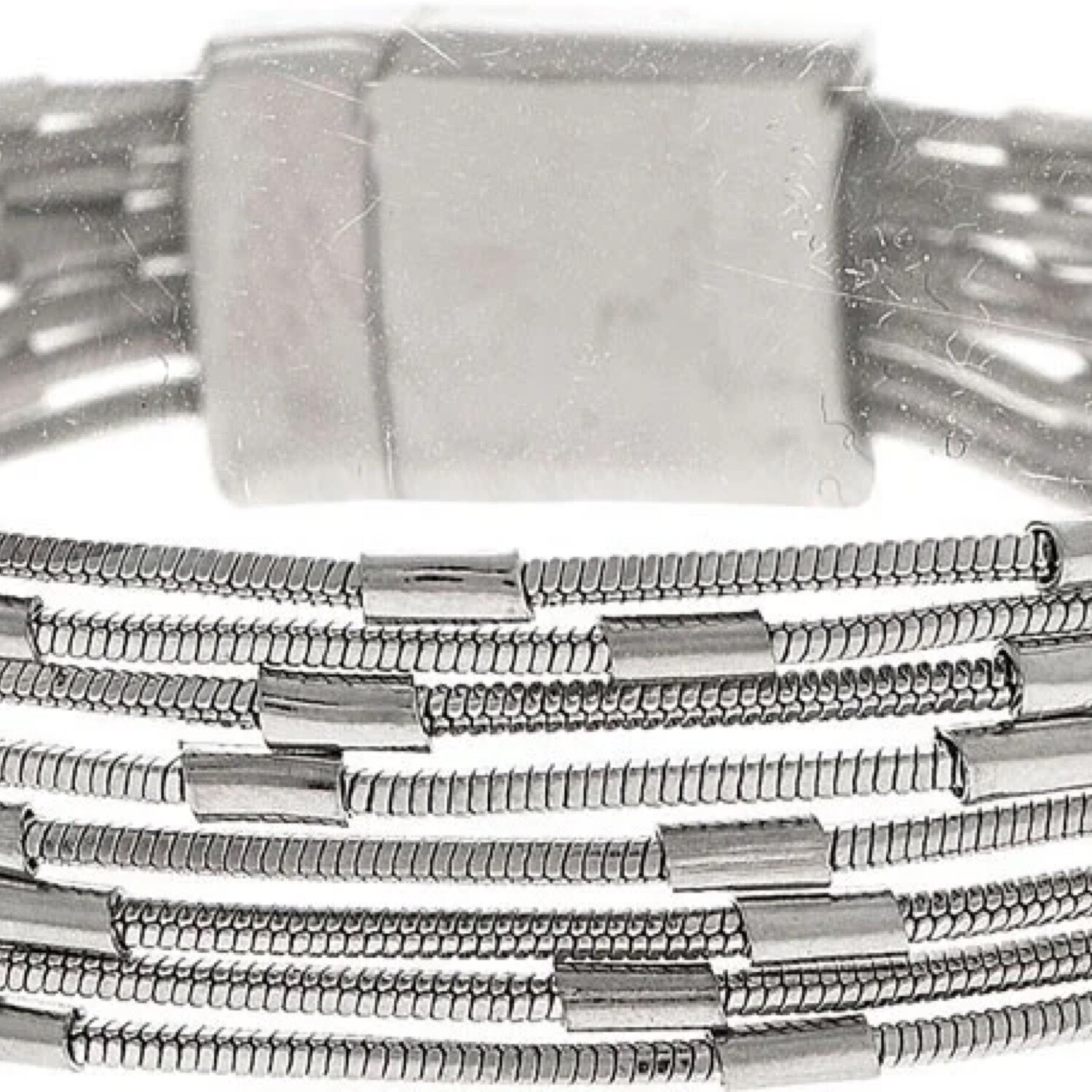 Silver Variegated Chain Braclets