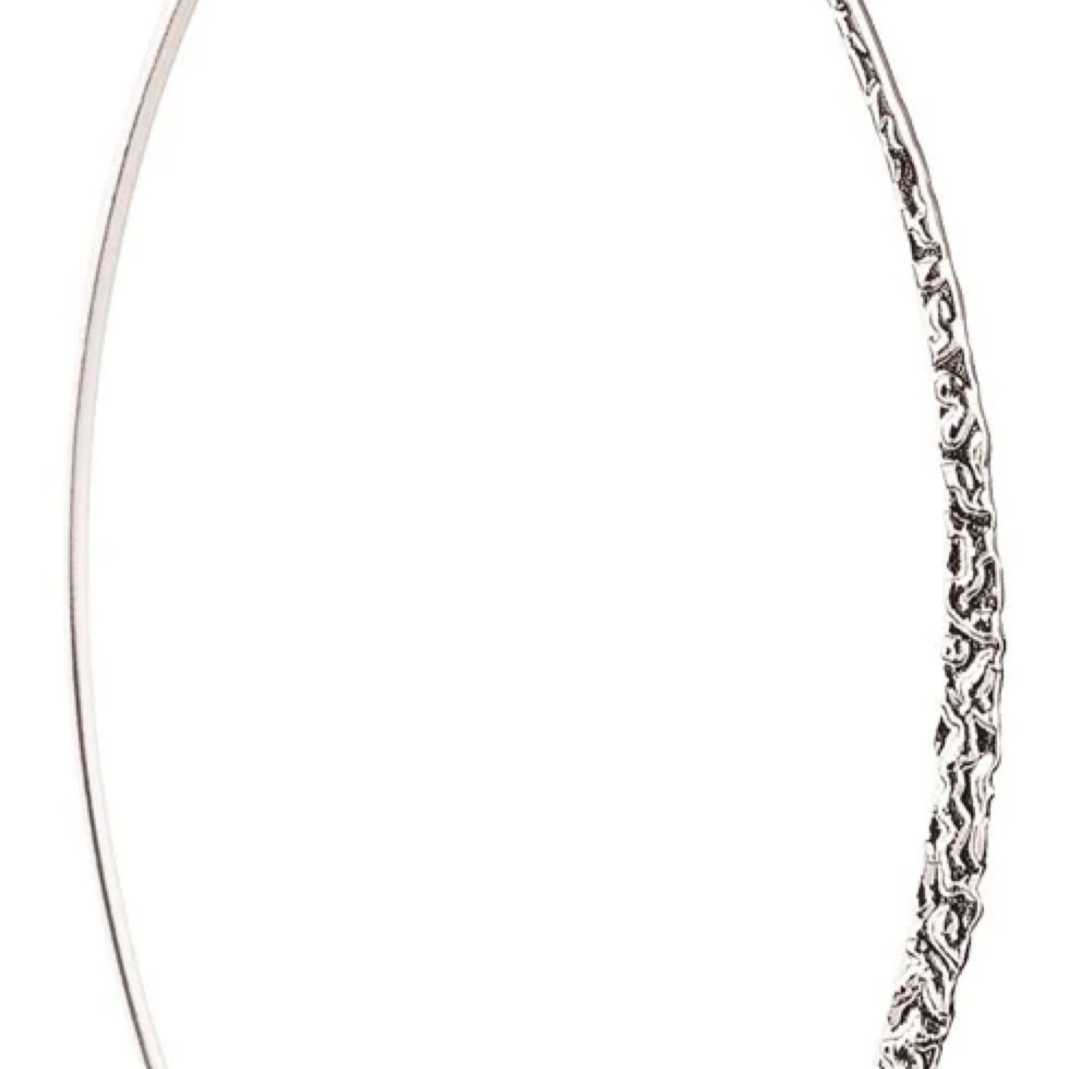 Silver Wired Thread Arc Earrings