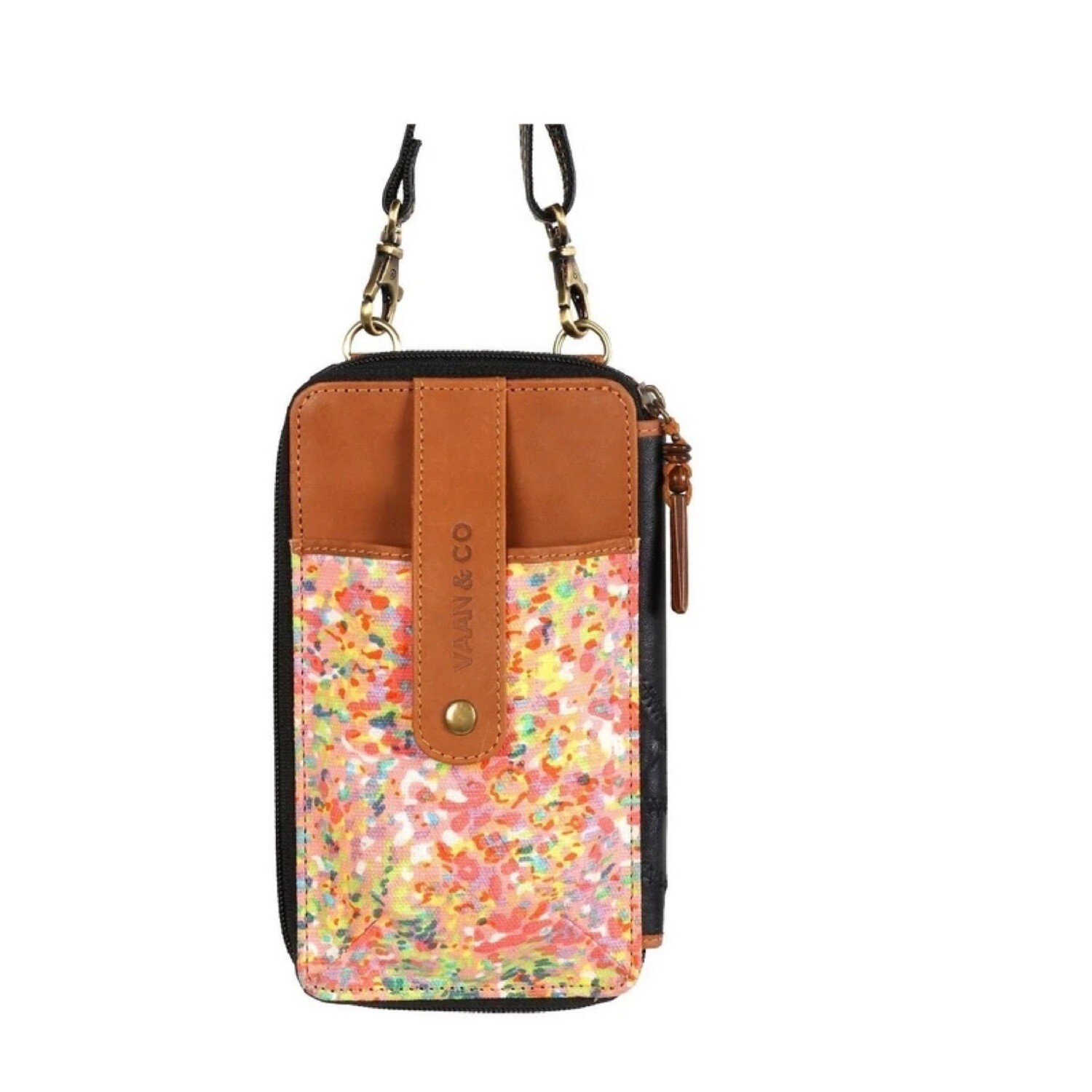 Prism Herringbone Cellphone Crossbody Wallet